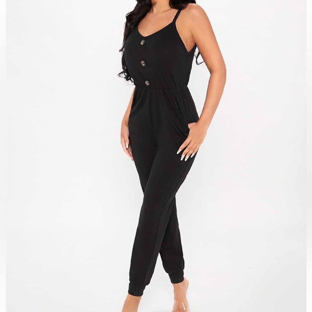 Black Jogger Jumpsuit